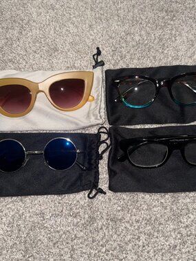 Set of Four Eyeglasses Vintage Inspired